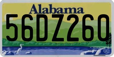 AL license plate 56DZ260