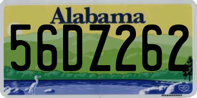 AL license plate 56DZ262