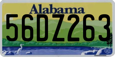 AL license plate 56DZ263