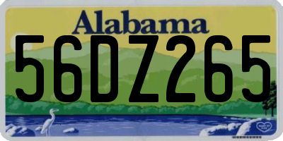 AL license plate 56DZ265