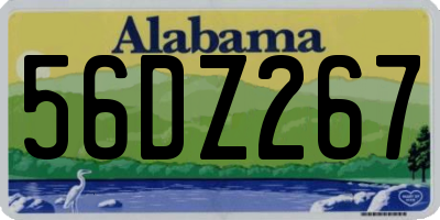 AL license plate 56DZ267