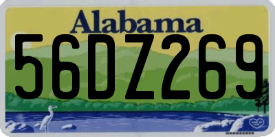 AL license plate 56DZ269