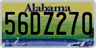 AL license plate 56DZ270