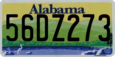 AL license plate 56DZ273