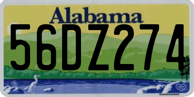AL license plate 56DZ274