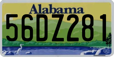 AL license plate 56DZ281
