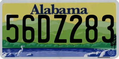 AL license plate 56DZ283