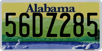 AL license plate 56DZ285