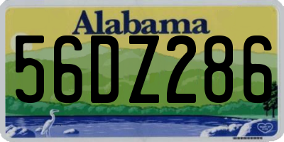 AL license plate 56DZ286