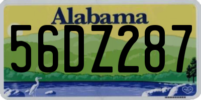 AL license plate 56DZ287