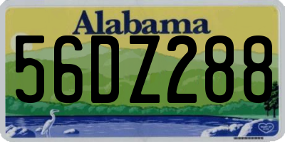 AL license plate 56DZ288