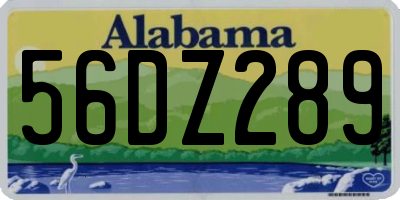 AL license plate 56DZ289