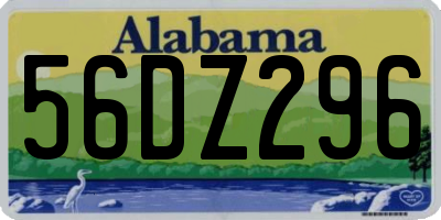 AL license plate 56DZ296