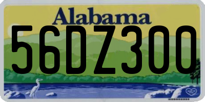 AL license plate 56DZ300