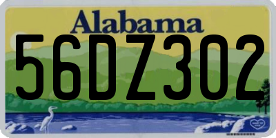 AL license plate 56DZ302