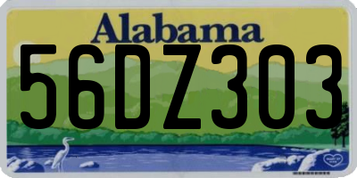 AL license plate 56DZ303