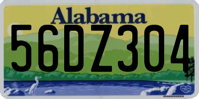 AL license plate 56DZ304