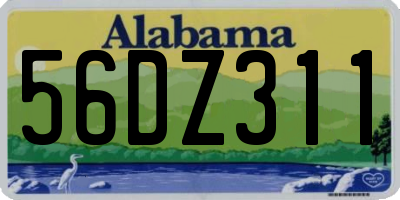 AL license plate 56DZ311