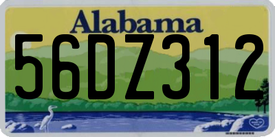 AL license plate 56DZ312