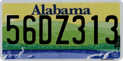 AL license plate 56DZ313