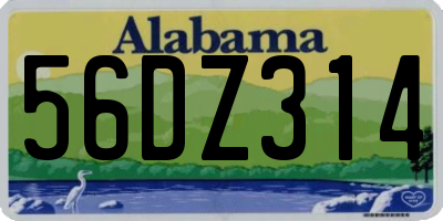 AL license plate 56DZ314