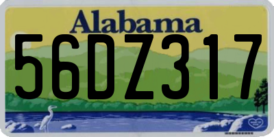 AL license plate 56DZ317