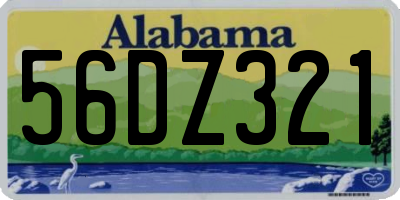 AL license plate 56DZ321