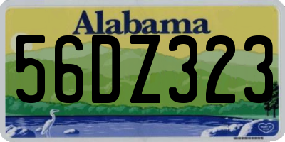AL license plate 56DZ323