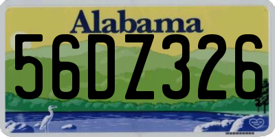 AL license plate 56DZ326