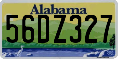 AL license plate 56DZ327