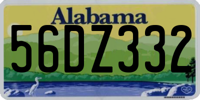AL license plate 56DZ332