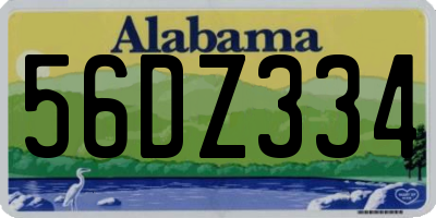 AL license plate 56DZ334