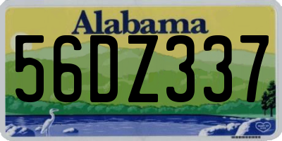 AL license plate 56DZ337