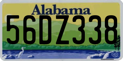 AL license plate 56DZ338
