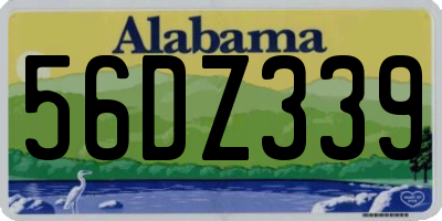 AL license plate 56DZ339