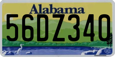 AL license plate 56DZ340