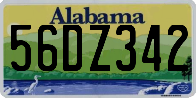 AL license plate 56DZ342