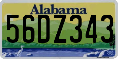 AL license plate 56DZ343