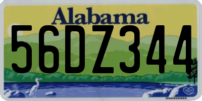 AL license plate 56DZ344