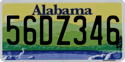 AL license plate 56DZ346