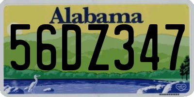 AL license plate 56DZ347