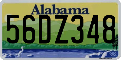 AL license plate 56DZ348