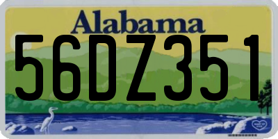 AL license plate 56DZ351