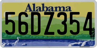 AL license plate 56DZ354