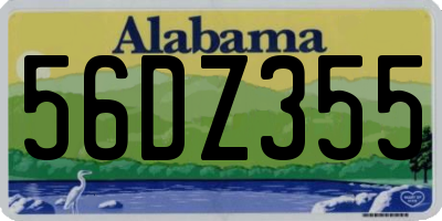 AL license plate 56DZ355