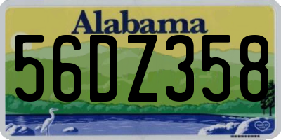 AL license plate 56DZ358