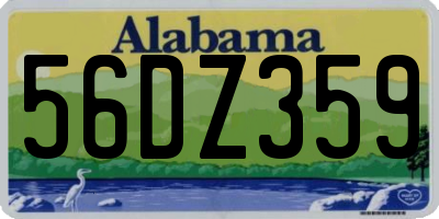 AL license plate 56DZ359