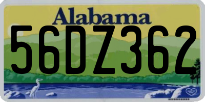AL license plate 56DZ362