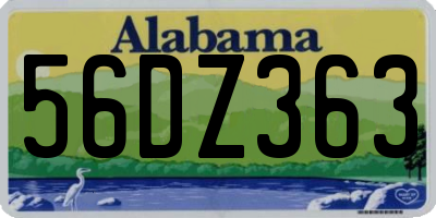 AL license plate 56DZ363