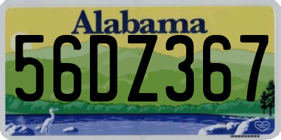 AL license plate 56DZ367